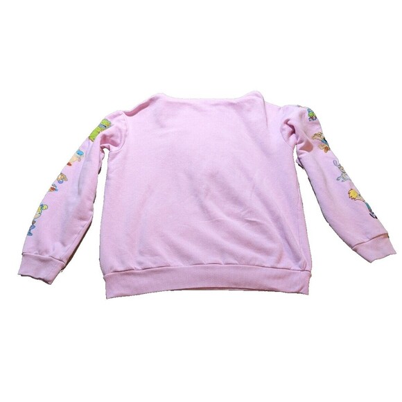 Nickelodeon 90's Cartoon Hoodie Sweatshirt Women's Medium Pink Kangaroo Pocket - Picture 3 of 13